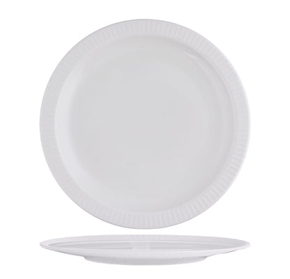 Ariane Seon Ivory Narrow Rim Plate 26cm – top and side views