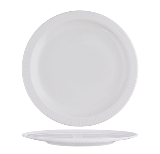 Ariane Seon Ivory Narrow Rim Plate 26cm – top and side views