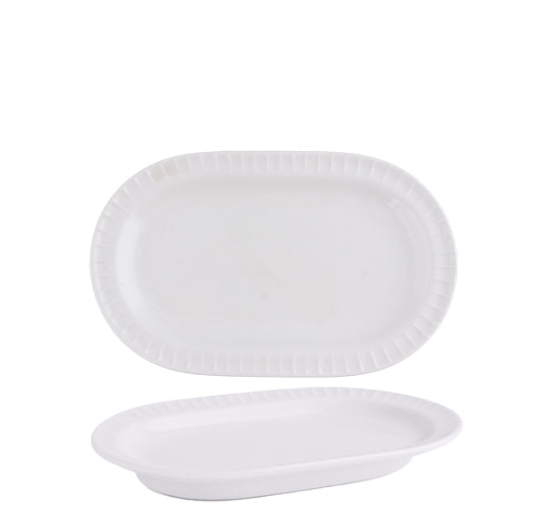 Ariane Seon Ivory Oval Dish 18cm – top and angled views