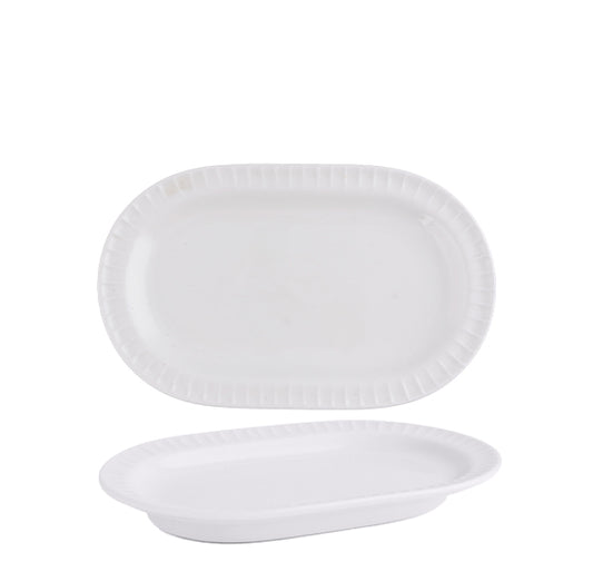 Ariane Seon Ivory Oval Dish 18cm – top and angled views