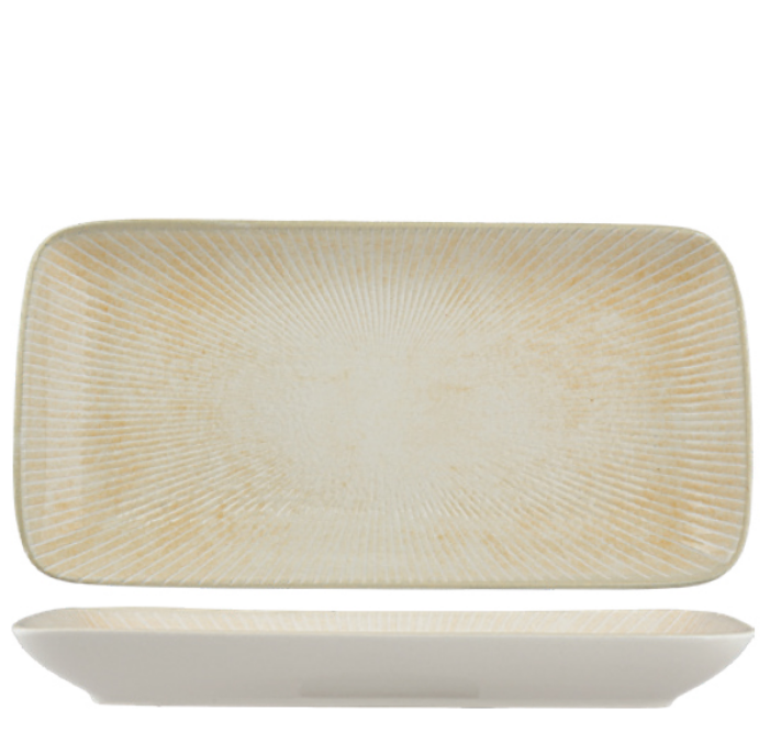 Ariane Paros Sand Rectangular Plate 36X16.5cm (Set of 6)