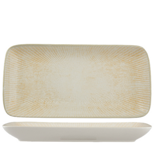 Ariane Paros Sand Rectangular Plate 36X16.5cm (Set of 6)