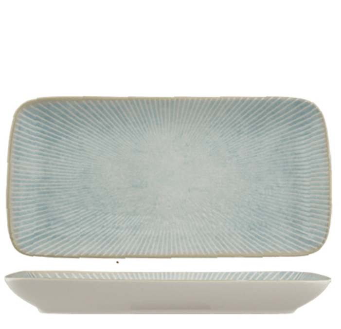 Ariane Paros Aqua Rectangular Plate 36X16.5cm (Set of 6)