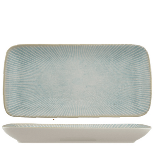Ariane Paros Aqua Rectangular Plate 36X16.5cm (Set of 6)