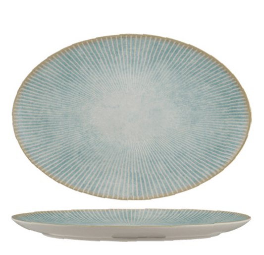 Ariane Paros Aqua Oval Plate 32cm (Set of 6)