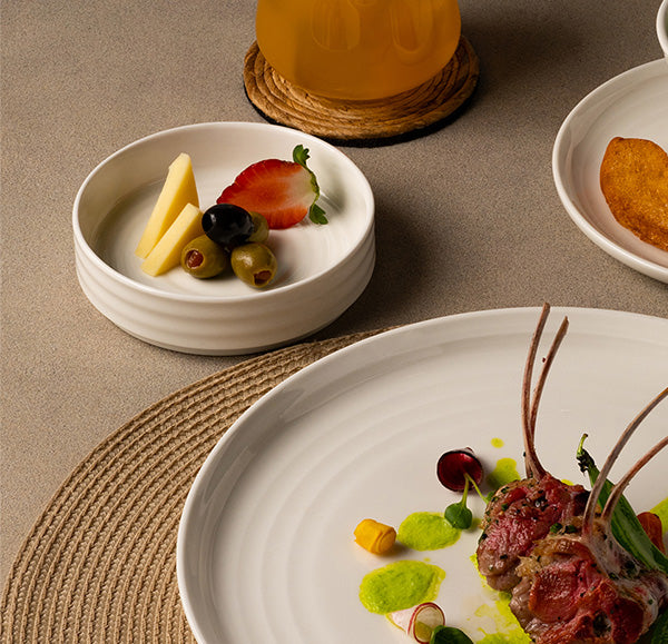 Ariane Artisan Ivory tableware lifestyle view 2