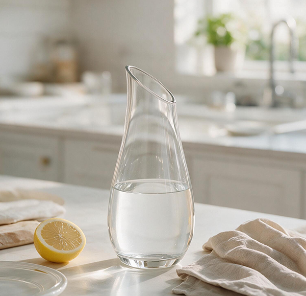 NUDE Pure Carafe 250ml styled for individual beverage service