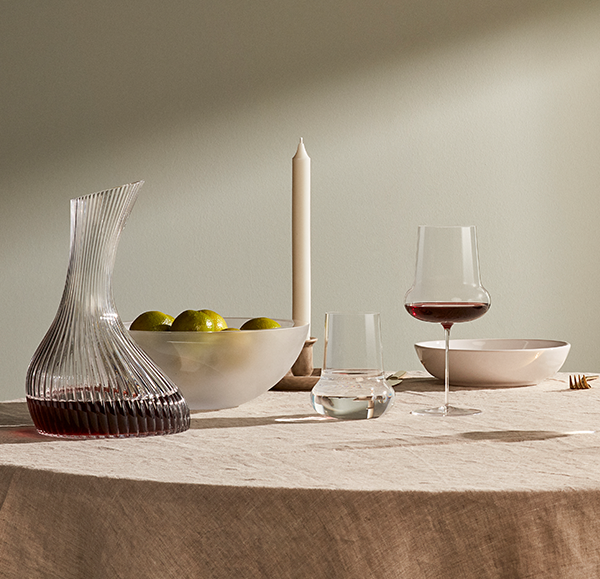 NUDE Vini Carafe 1.7L on a dining table