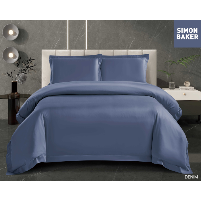 Simon Baker - Tencel Lyocell 300TC Duvet Cover - Denim (Various Sizes)
