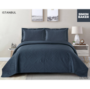 Simon Baker - Istanbul Quilted Bedspread - Denim