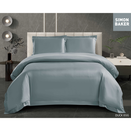 Simon Baker - Tencel Lyocell 300TC Duvet Cover - Duck Egg (Various Sizes)