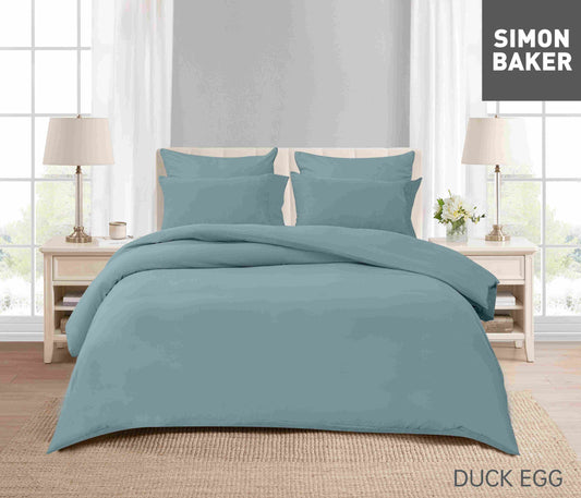 Simon Baker - Vintage Washed Duvet Cover Set - Duck Egg (Various Sizes)