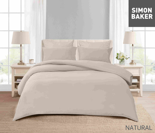 Simon Baker - Vintage Washed Duvet Cover Set - Natural (Various Sizes)