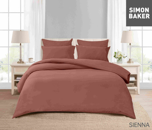 Simon Baker - Vintage Washed Duvet Cover Set - Sienna (Various Sizes)