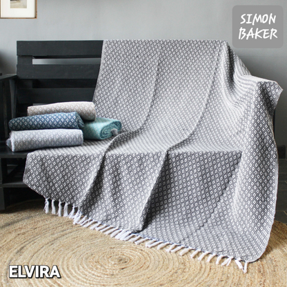 Simon Baker - Cotton Throw - Elvira (Assorted Colours)