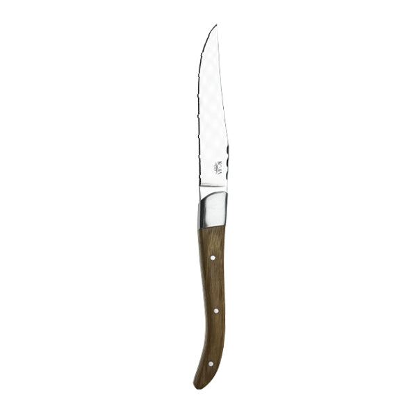Luxury Zebrano wood steak knife 22.5cm