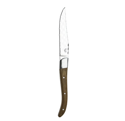 Luxury Zebrano wood steak knife 22.5cm