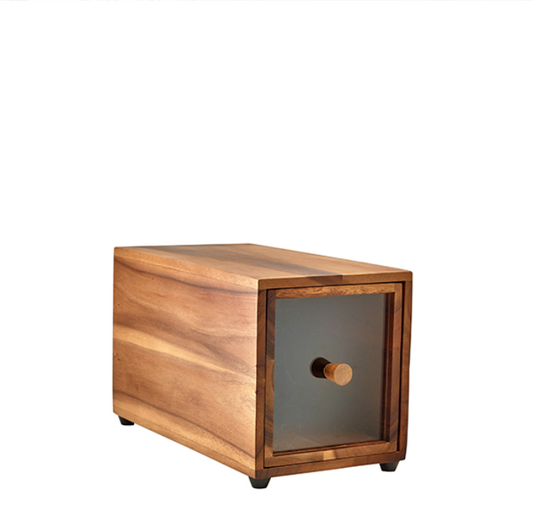 Genware Acacia Wood Bread Box Gn 1/3
