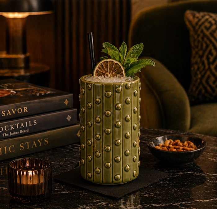 Genware Green Cactus Tiki Mug 420Ml