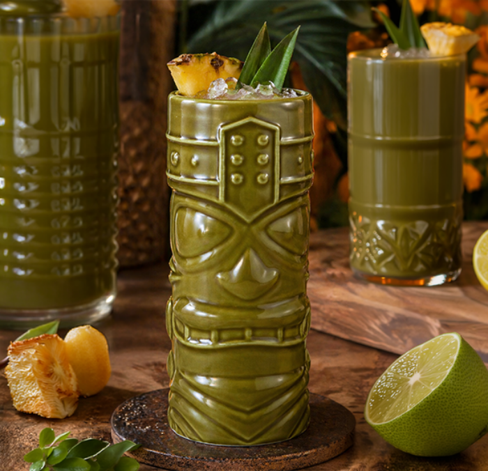 Genware Green Tiki Mug 400ml