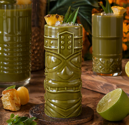 Genware Green Tiki Mug 400ml