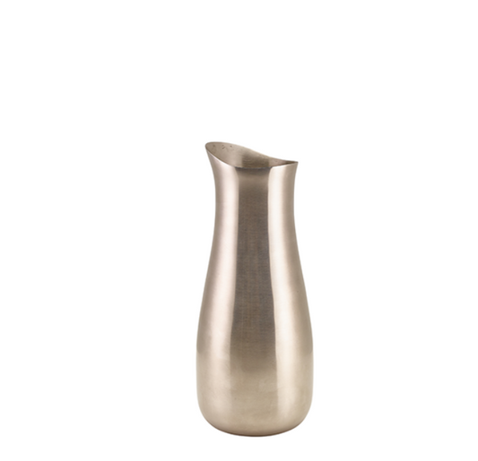 Genware Stainless Steel Handleless Curved Water Jug 1.6Lt
