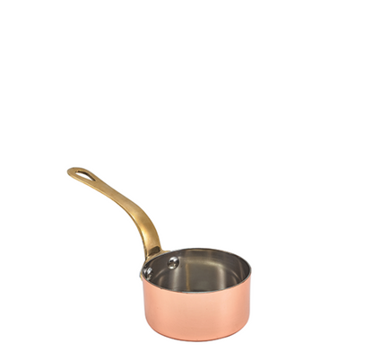 Genware Mini Copper Sauce Pan 7X3.75cm