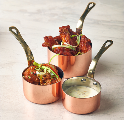 Genware Mini Copper Sauce Pan 7X3.75cm
