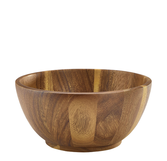 Genware Acacia Wood Bowl 25Diax12Cm
