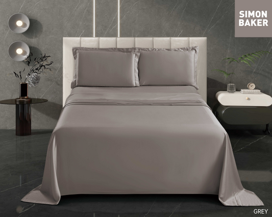 Simon Baker - Tencel Lyocell 300TC Sheets Set - Grey (Various Sizes)