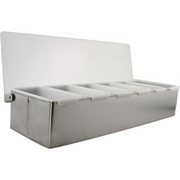 Stainless Steel Condiment Bar Caddy – 6 Compartment