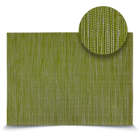 Fine Weave Leaf Green Placemat 30x41cm (Set of 12)