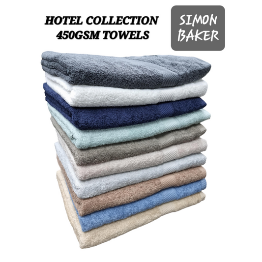 Simon Baker - Hotel Collection 100% Cotton Bath Sheets (Various Colours) - 90cm x 150cm