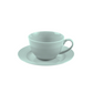 JENNA CLIFFORD - Embossed Lines Cup & Saucer - Mermaid Mist (Set of 4)