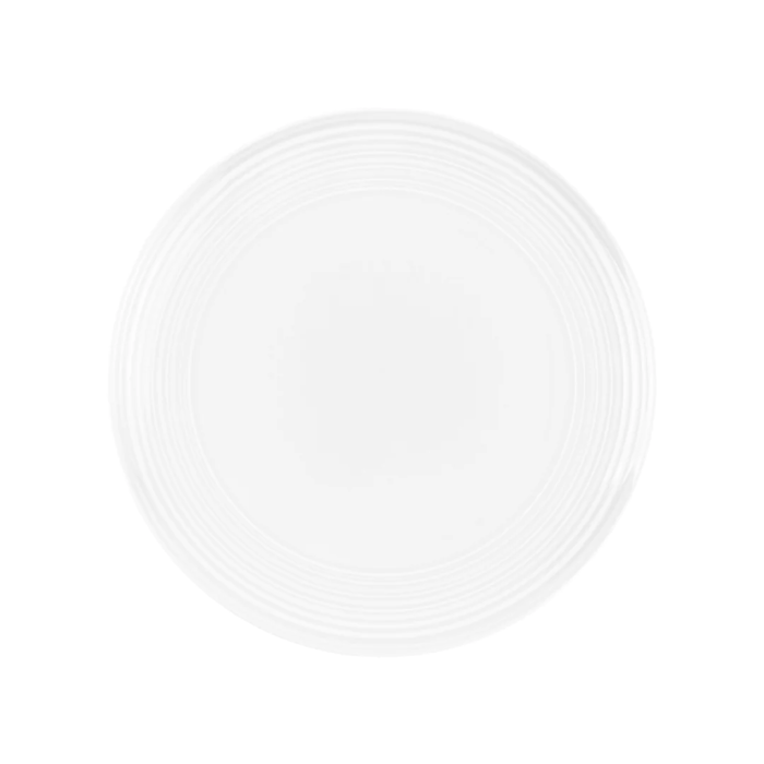 JENNA CLIFFORD - Embossed Lines Dinner Plate - Whisper White (Set of 4)