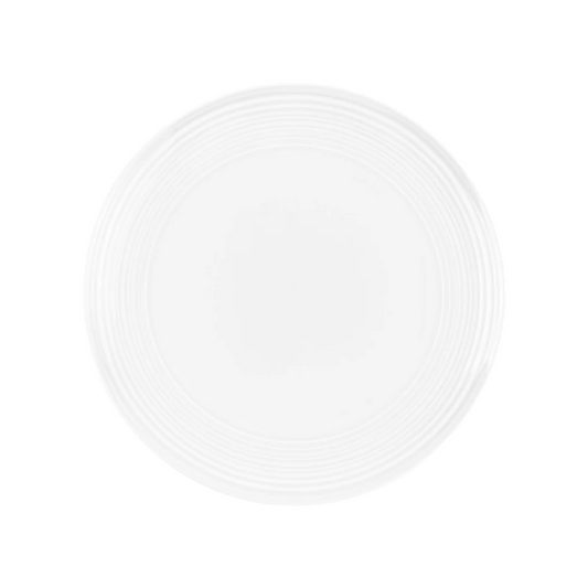 JENNA CLIFFORD - Embossed Lines Dinner Plate - Whisper White (Set of 4)