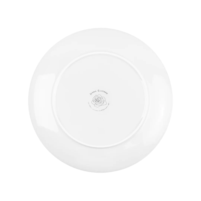 JENNA CLIFFORD - Embossed Lines Dinner Plate - Whisper White (Set of 4)