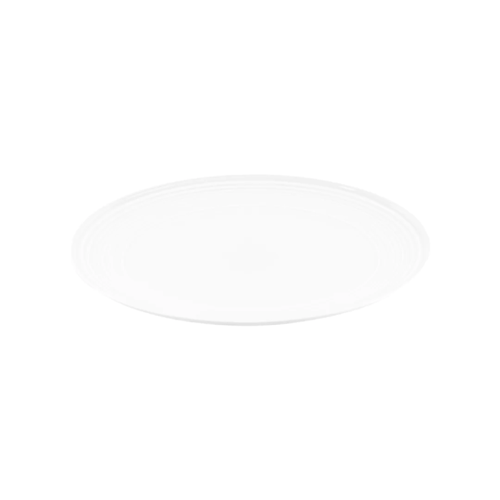 JENNA CLIFFORD - Embossed Lines Dinner Plate - Whisper White (Set of 4)