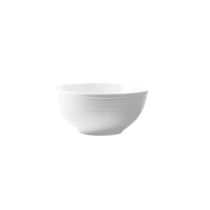 JENNA CLIFFORD - Embossed Lines Cereal Bowl - Whisper White (Set of 4)