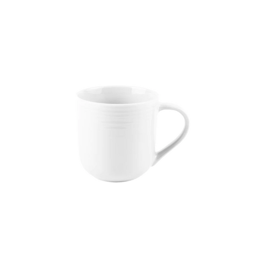 JENNA CLIFFORD - Embossed Lines Coffee Mug - Whisper White (Set of 4)