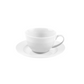 JENNA CLIFFORD - Embossed Lines Cup & Saucer - Whisper White (Set of 4)