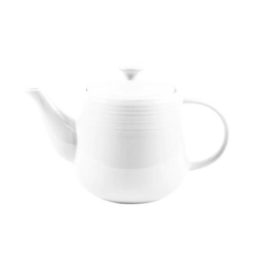 JENNA CLIFFORD - Embossed Lines Teapot - Whisper White