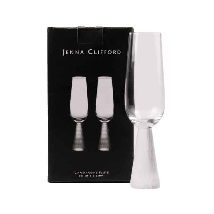 JENNA CLIFFORD - Champagne with Etched Stem (Set of 2)