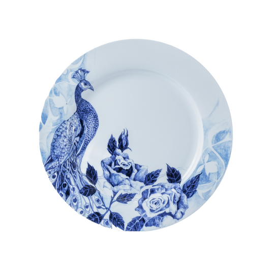 Peacock Sapphire Garden Dinner Plate Set of 4