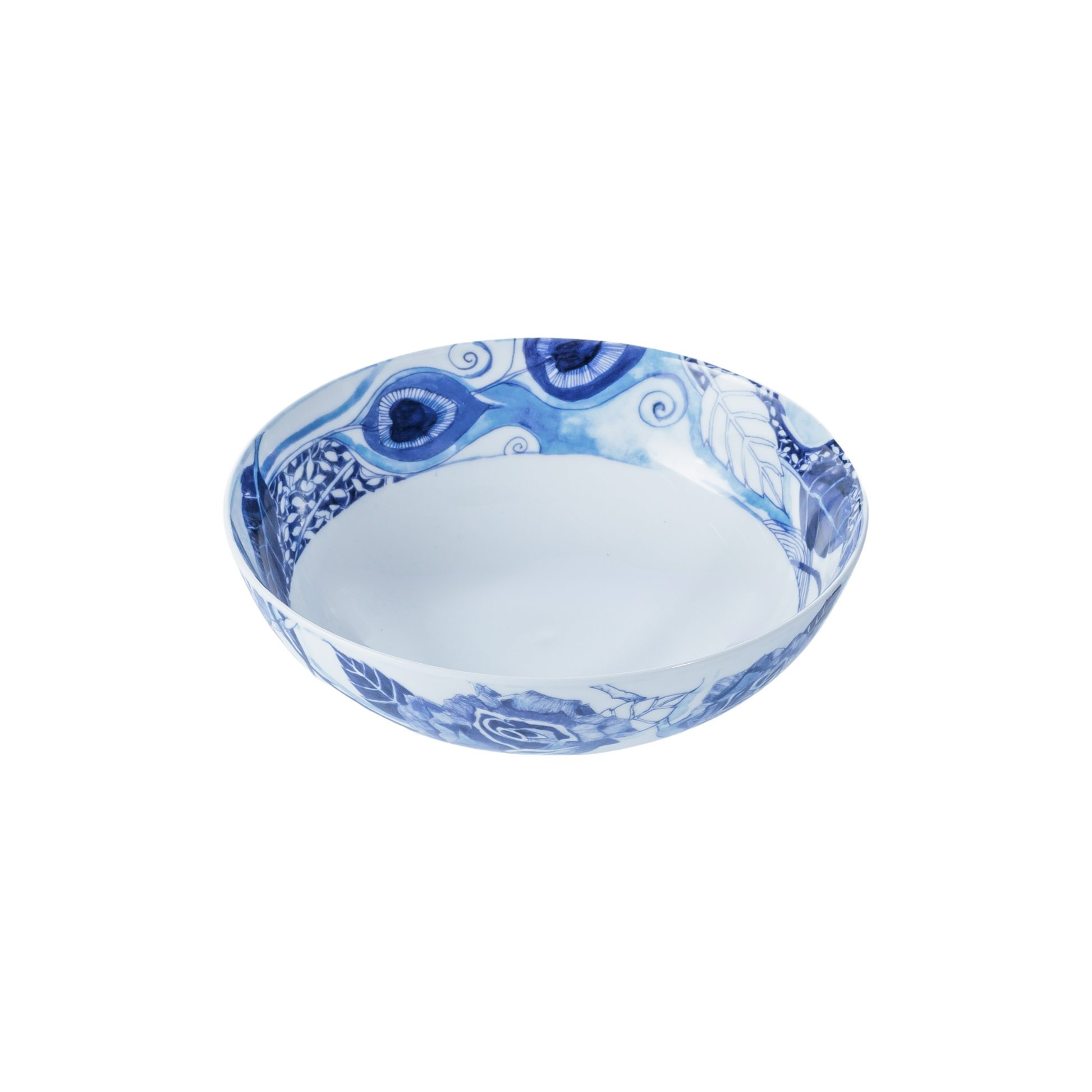 Peacock Sapphire Garden Cereal Bowl Set of 4