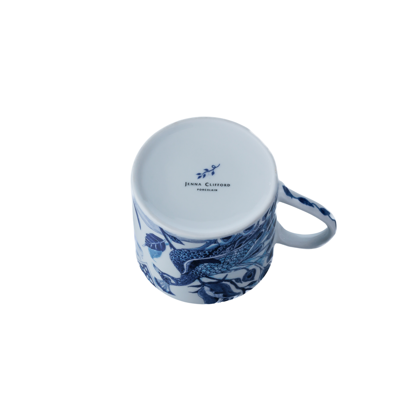 JENNA CLIFFORD - Peacock Sapphire Garden Mug (Set of 4)