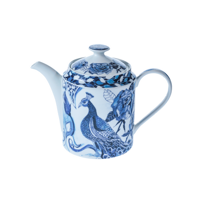 Peacock Sapphire Garden Teapot