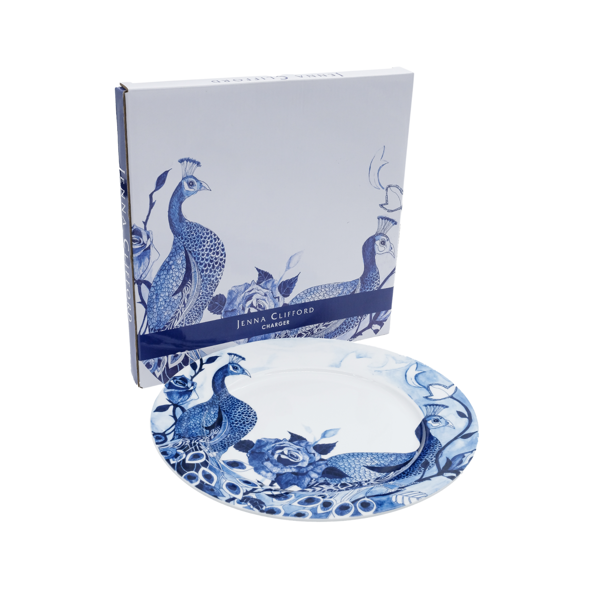 JENNA CLIFFORD - Peacock Sapphire Garden Charger