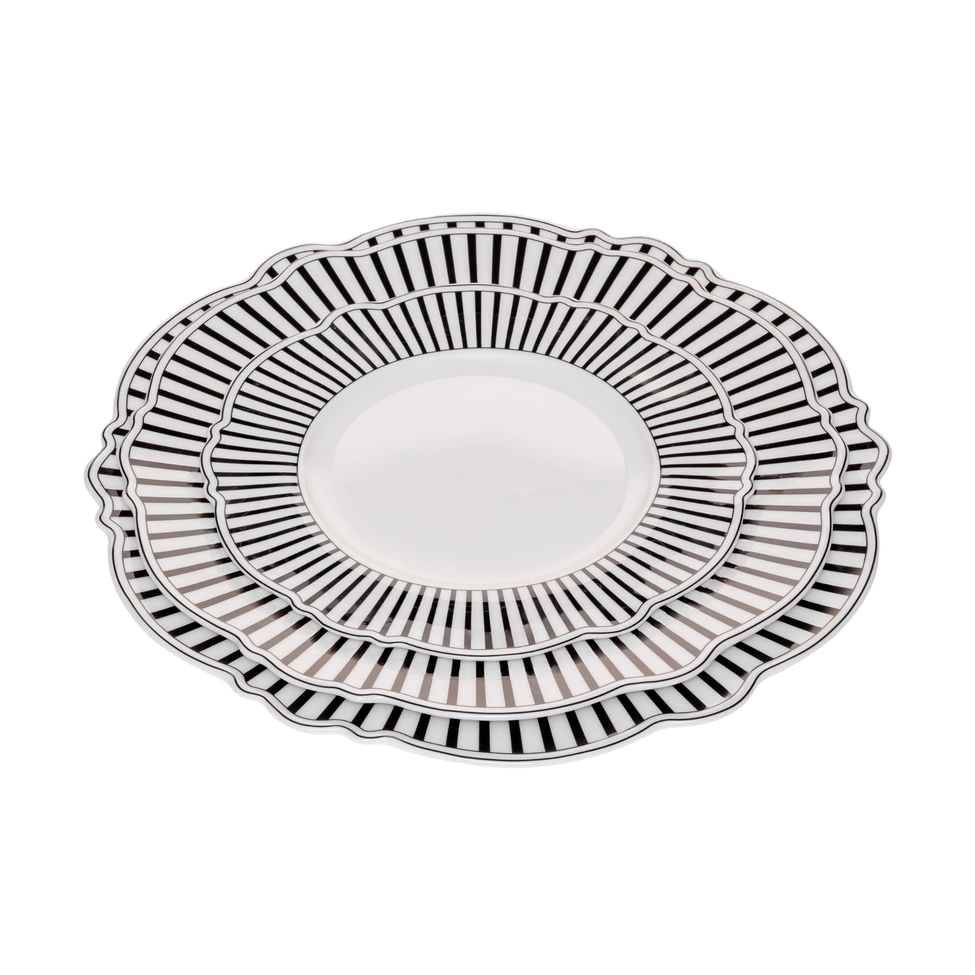 JENNA CLIFFORD - Ivory Noir Dinner Plate Set of 4
