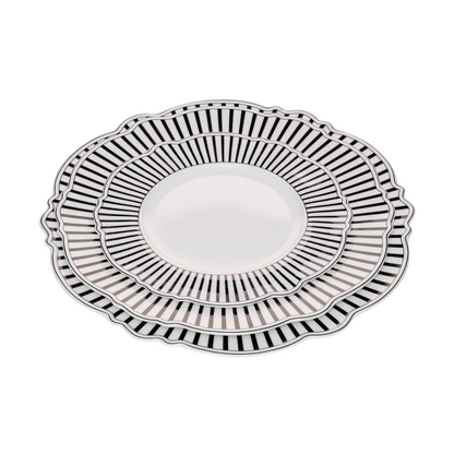 JENNA CLIFFORD - Ivory Noir Dinner Plate Set of 4